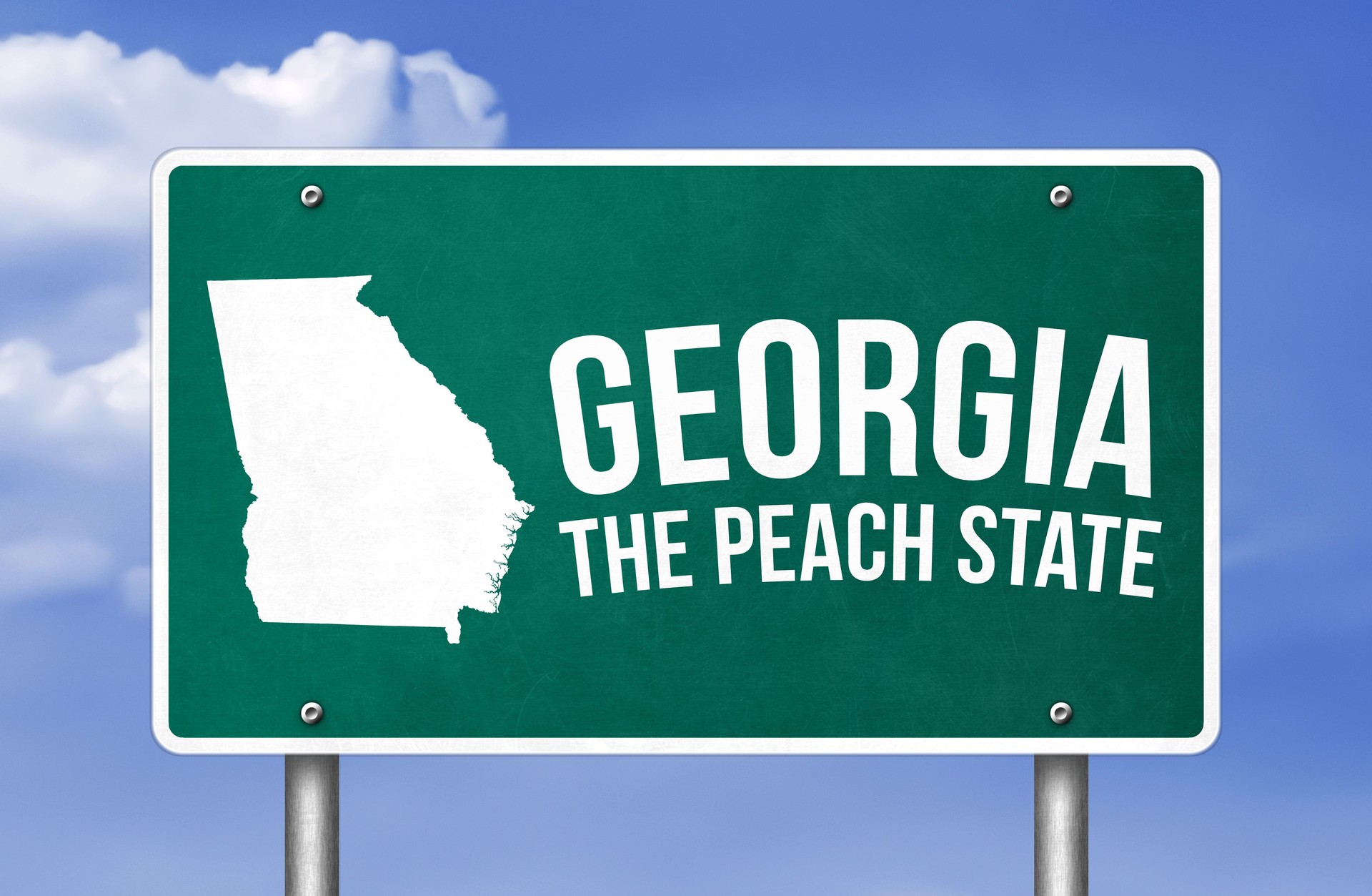 Georgia State - Georgia Road sign illustration