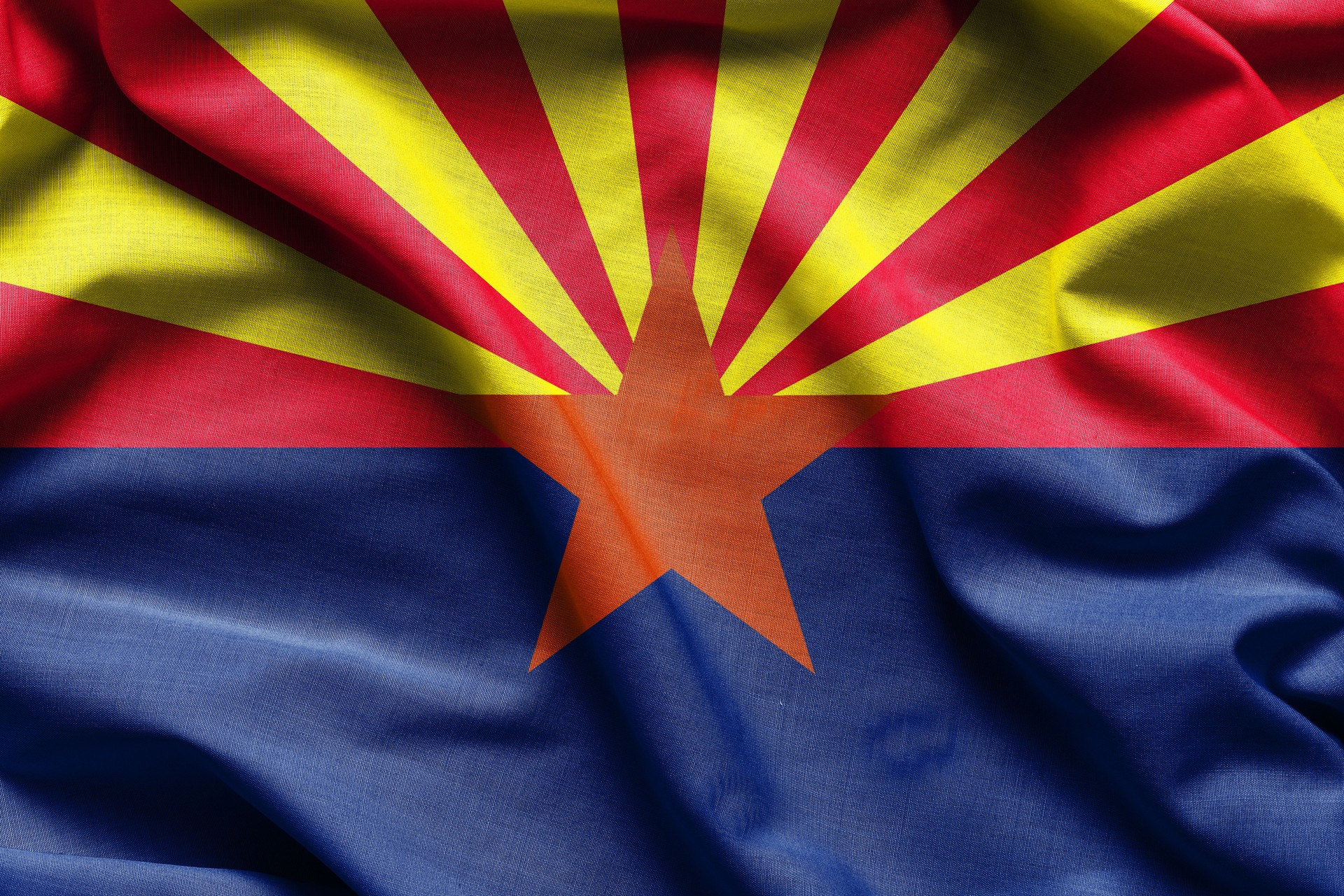 Fabric texture of the Arizona Flag - Flags from the USA
